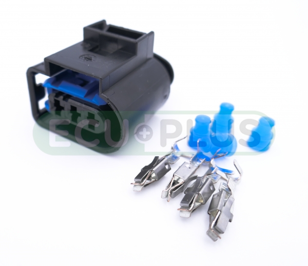 Connector for Bosch / VAG Pressure Sensors 3-way black with blue lock